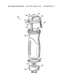 BOTTOM FILLABLE BOTTLES AND SYSTEMS FOR CHARGING THE SAME diagram and image