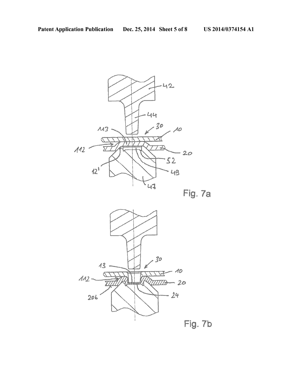 METHOD FOR PRODUCING AN ELECTRICAL RADIOFREQUENCY CONNECTION BETWEEN TWO     PLATE-SHAPED CONDUCTOR TRACK SECTIONS AND AN ASSOCIATED ELECTRICAL     RADIOFREQUENCY CONNECTION - diagram, schematic, and image 06