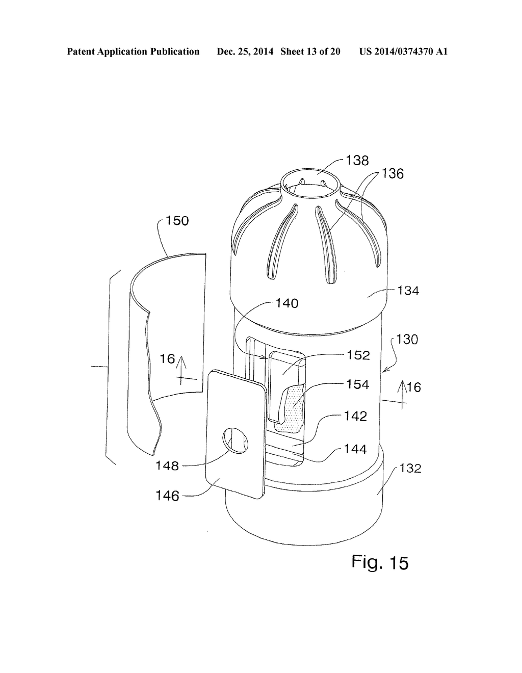 Beverage bottle with a resealable storage compartment - diagram, schematic, and image 14