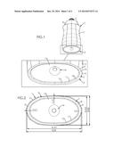 FLATTENED CONTAINER COMPRISING AN ARCHED BOTTOM WITH SQUARE SEAT diagram and image