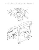 VEHICLE TRIM PANEL HAVING BEVERAGE RETAINER diagram and image