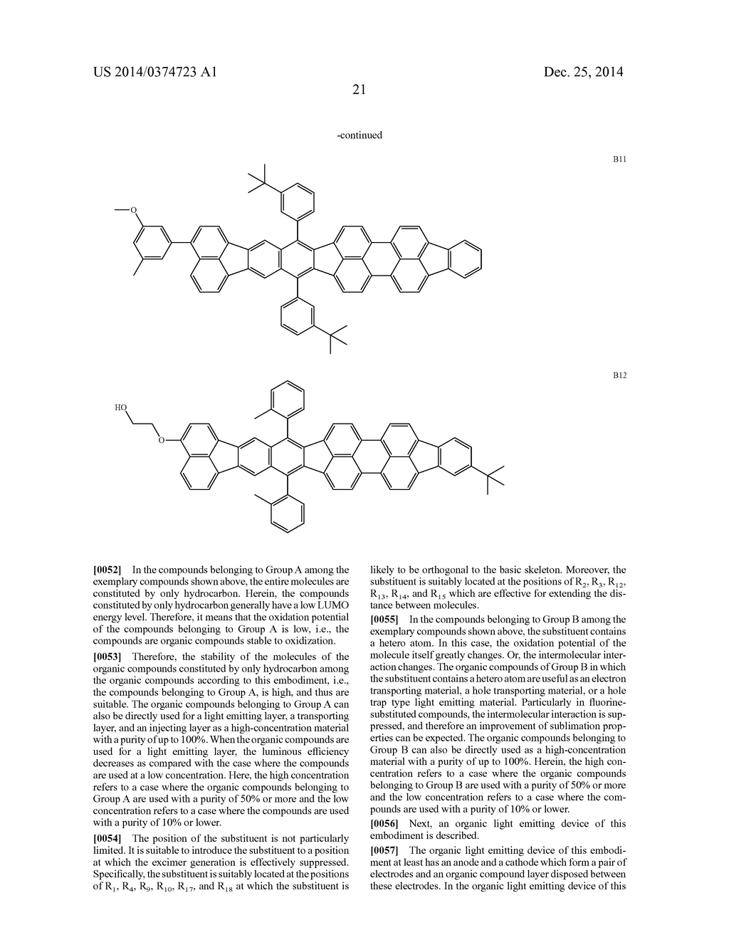 NOVEL ORGANIC COMPOUND, ORGANIC LIGHT EMITTING DEVICE, AND IMAGE DISPLAY     DEVICE - diagram, schematic, and image 23