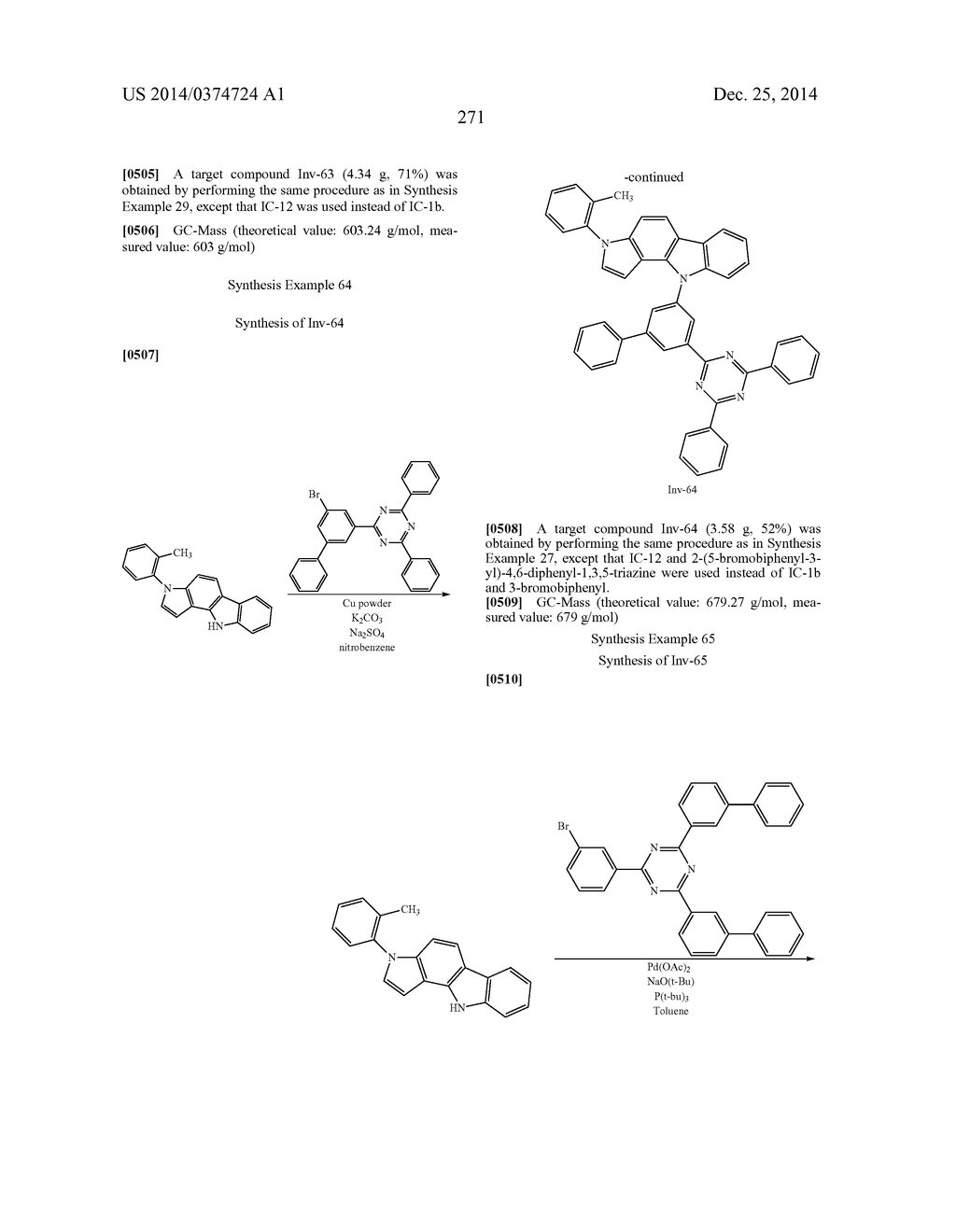 ORGANIC LIGHT-EMITTING COMPOUND AND ORGANIC ELECTROLUMINESCENT DEVICE     USING SAME - diagram, schematic, and image 272