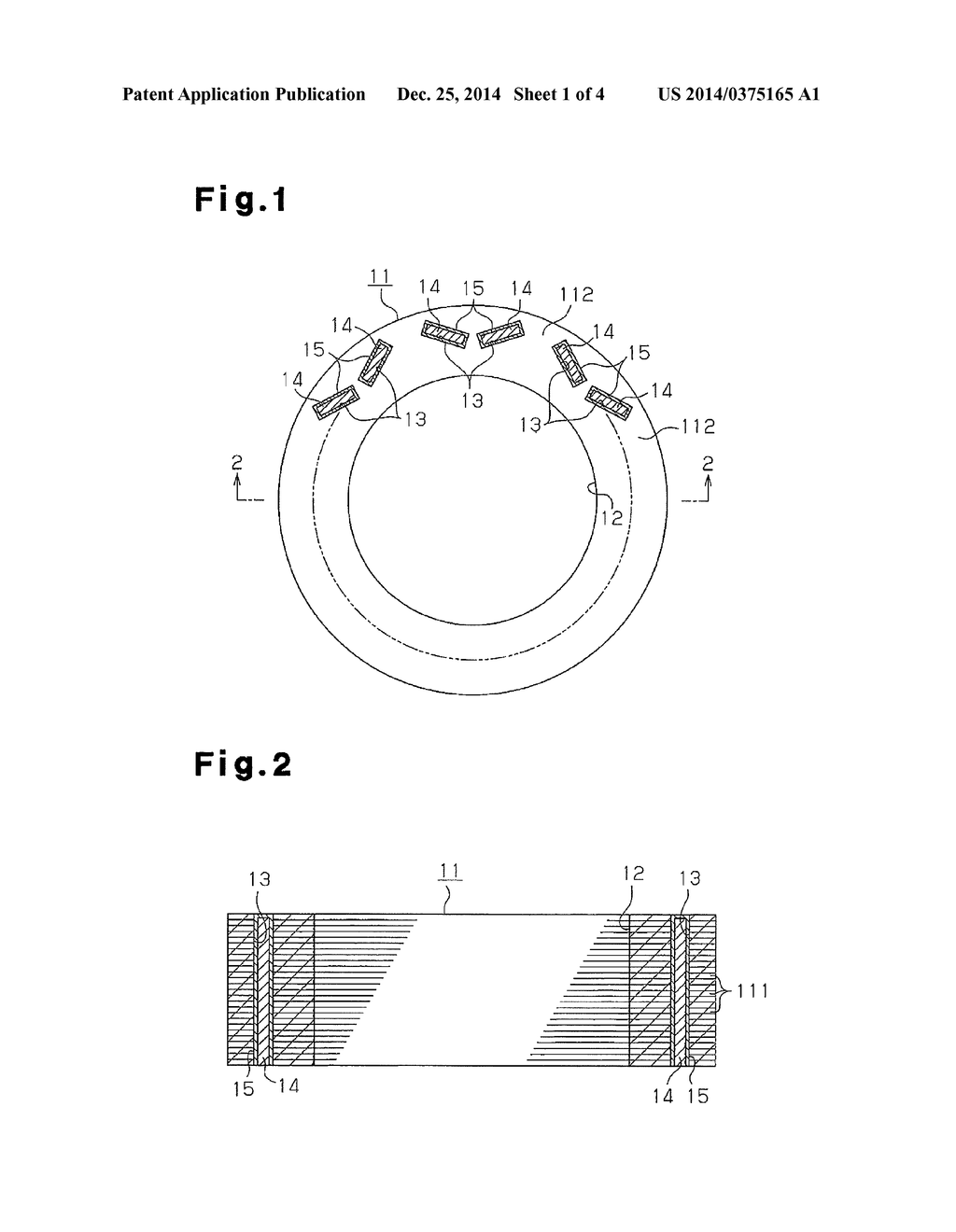 CORE OF ROTATING ELECTRICAL MACHINE HAVING FIXING AGENT FOR FIXING     PERMANENT MAGNETS IN ACCOMMODATING SLOTS AND METHOD FOR MANUFACTURING THE     CORE - diagram, schematic, and image 02