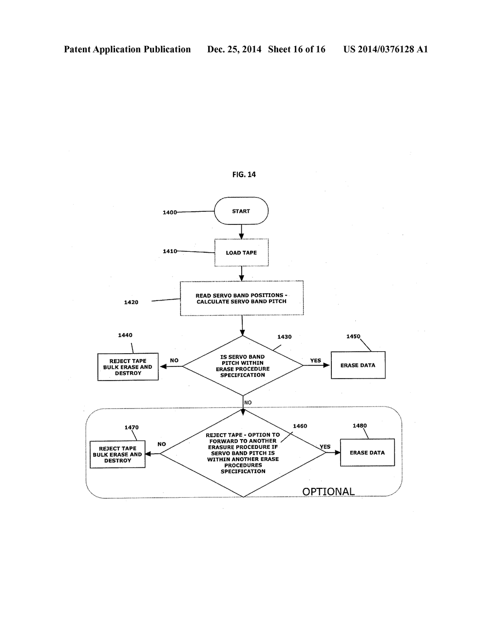 ERASE DRIVE SYSTEM AND METHODS OF ERASURE FOR TAPE DATA CARTRIDGE - diagram, schematic, and image 17