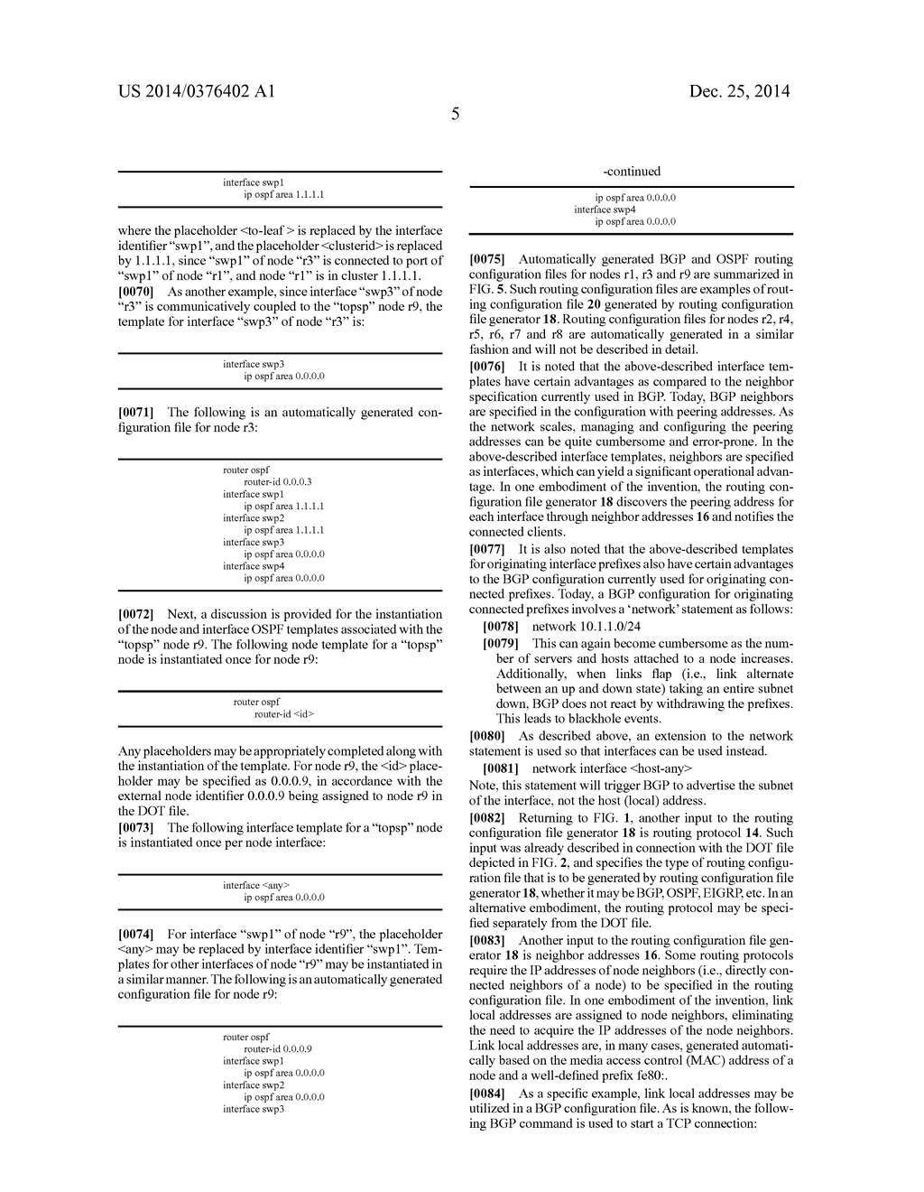 METHODS AND SYSTEMS FOR AUTOMATIC GENERATION OF ROUTING CONFIGURATION     FILES - diagram, schematic, and image 13