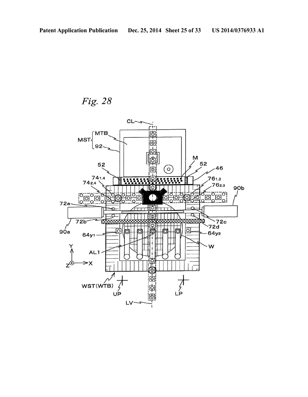 MOVABLE BODY DRIVE METHOD AND SYSTEM, PATTERN FORMATION METHOD AND     APPARATUS, EXPOSURE METHOD AND APPARATUS FOR DRIVING MOVABLE BODY BASED     ON MEASUREMENT VALUE OF ENCODER AND INFORMATION ON FLATNESS OF SCALE, AND     DEVICE MANUFACTURING METHOD - diagram, schematic, and image 26