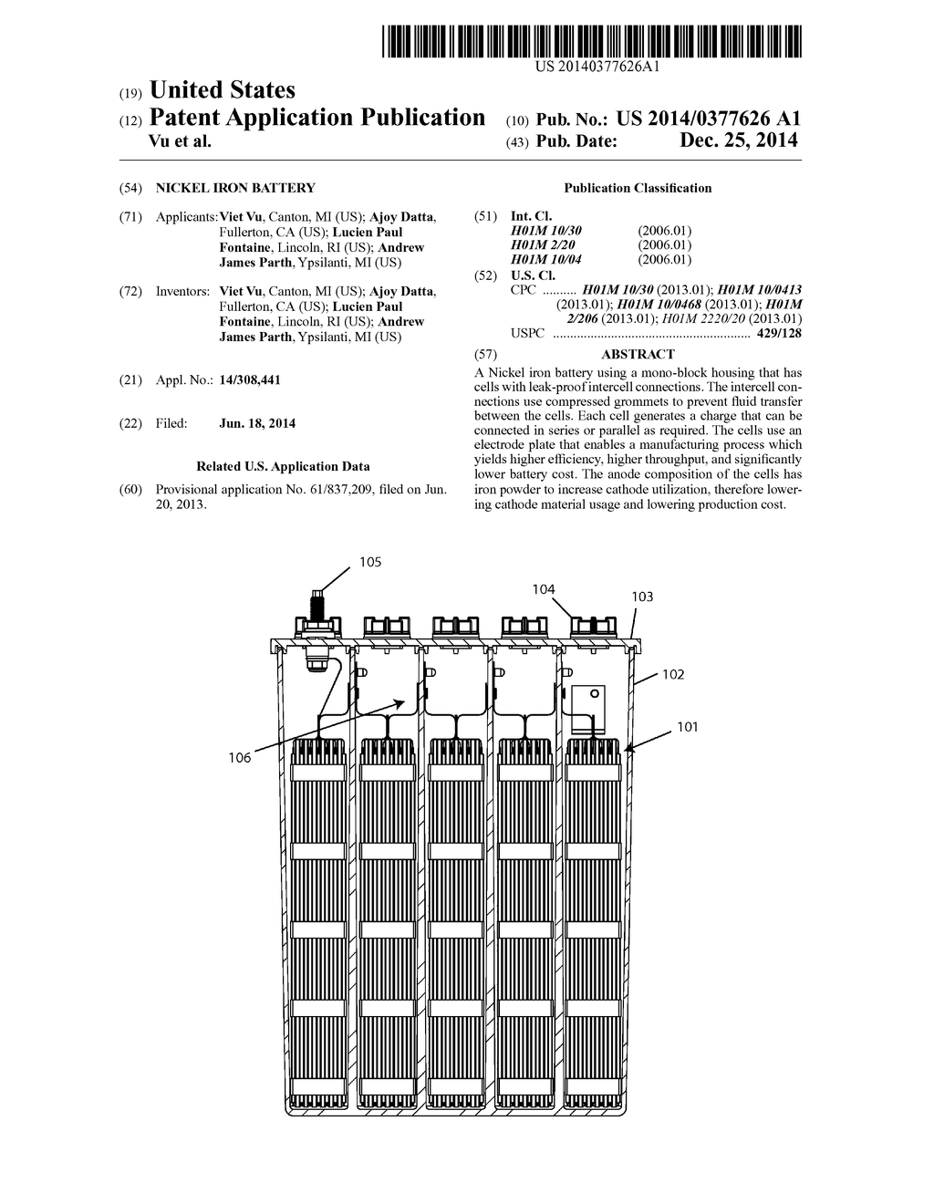 NICKEL IRON BATTERY - diagram, schematic, and image 01