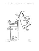 Foldable, disposable, urine receptacle diagram and image