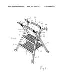 COMBINED PORTABLE STEP STOOL AND WORKPIECE SUPPORT DEVICE diagram and image