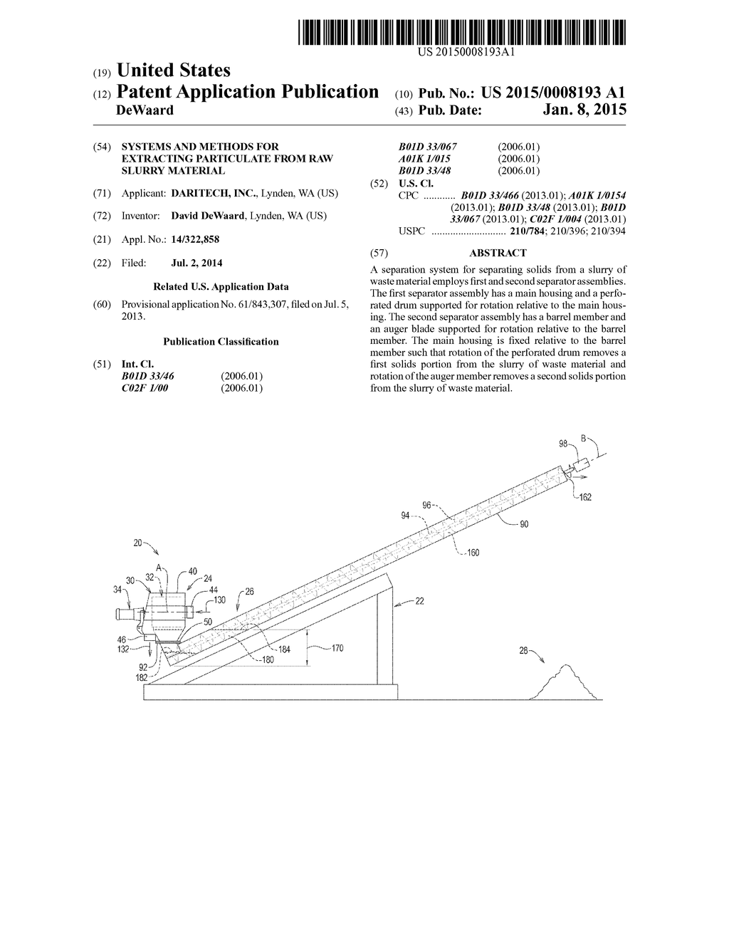 Systems and Methods for Extracting Particulate from Raw Slurry Material - diagram, schematic, and image 01