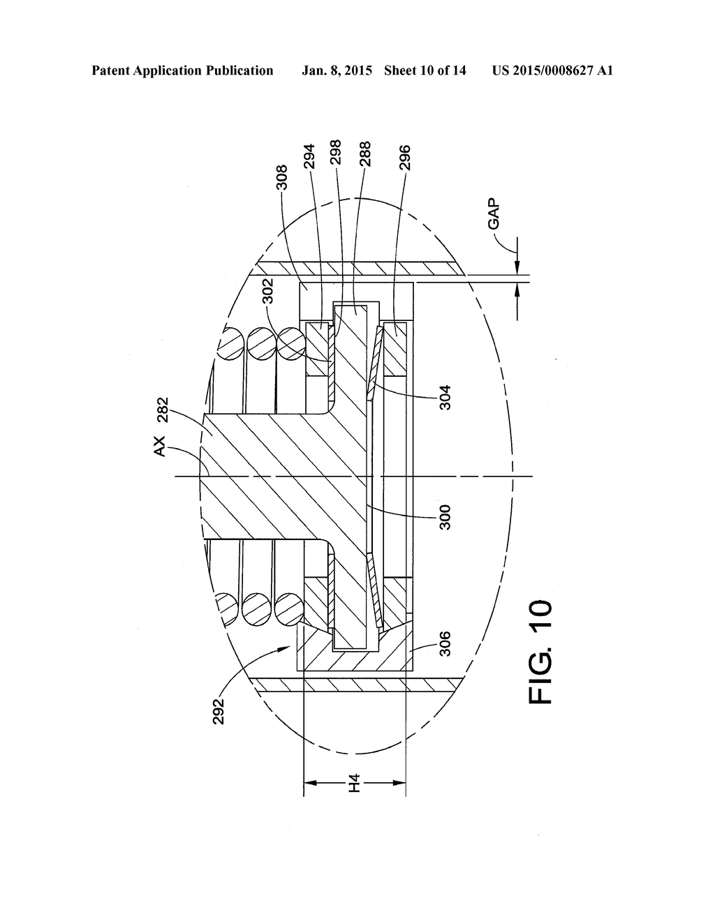 AXIAL CLUTCH ASSEMBLY AS WELL AS GAS SPRING AND GAS DAMPER ASSEMBLY AND     METHOD INCLUDING SAME - diagram, schematic, and image 11