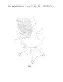 ANATOMIC DESK CHAIR COMPRISING BACKREST WITH FRAME HAVING A TIRE-TYPE     ASSEMBLY SYSTEM diagram and image