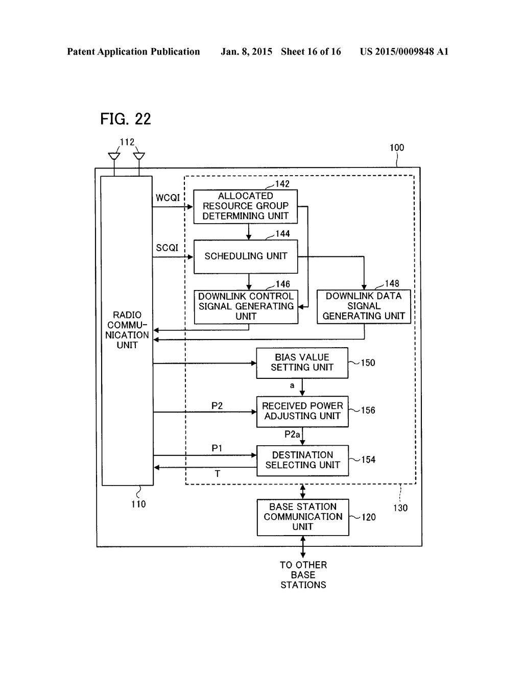 RADIO COMMUNICATION SYSTEM, BASE STATION, USER TERMINAL, AND COMMUNICATION     CONTROL METHOD - diagram, schematic, and image 17