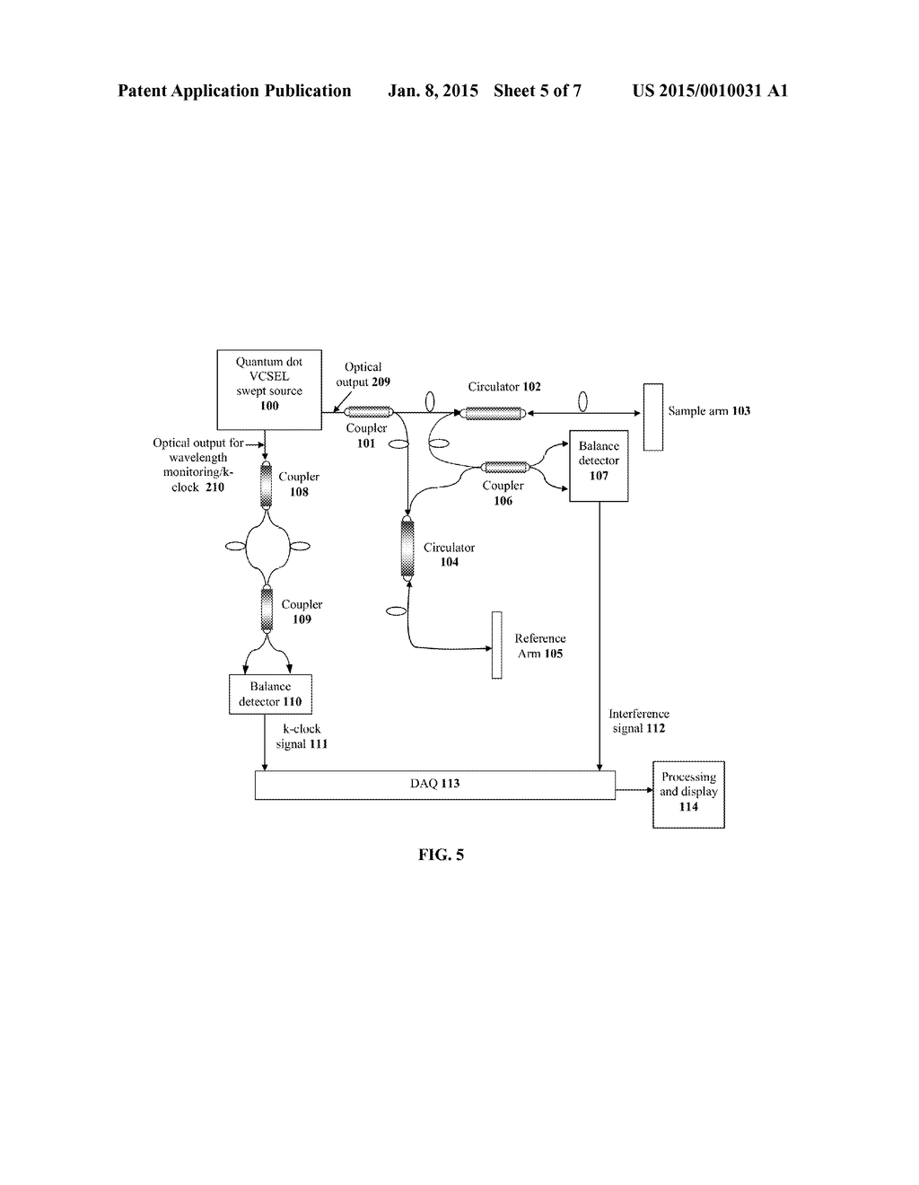 WAVELENGTH-TUNABLE VERTICAL CAVITY SURFACE EMITTING LASER FOR SWEPT SOURCE     OPTICAL COHERENCE TOMOGRAPHY SYSTEM - diagram, schematic, and image 06