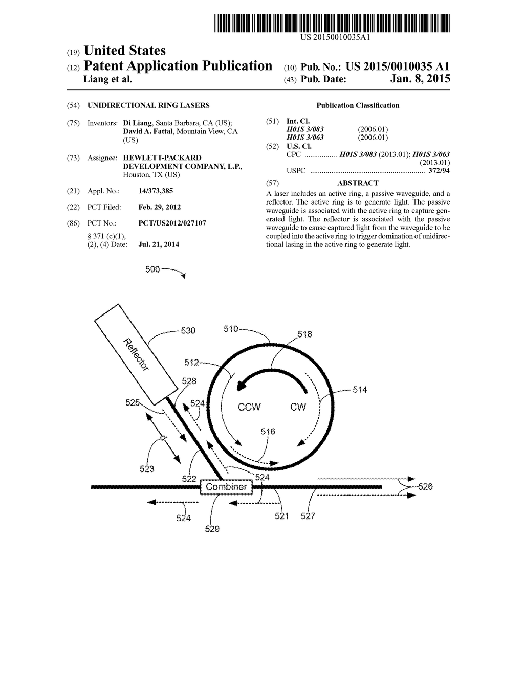 UNIDIRECTIONAL RING LASERS - diagram, schematic, and image 01