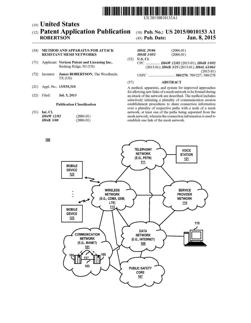 METHOD AND APPARATUS FOR ATTACK RESISTANT MESH NETWORKS - diagram, schematic, and image 01