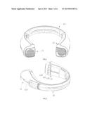 BRACKET WITH SOUND BOXES FOR A TABLET ELECTRONIC DEVICE diagram and image