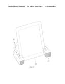 BRACKET WITH SOUND BOXES FOR A TABLET ELECTRONIC DEVICE diagram and image