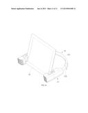 BRACKET WITH SOUND BOXES FOR A TABLET ELECTRONIC DEVICE diagram and image