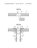 STRUCTURE FOR ATTACHING COMPONENT TO PLATE-SHAPED MEMBER diagram and image