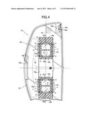 STRUCTURE FOR ATTACHING COMPONENT TO PLATE-SHAPED MEMBER diagram and image