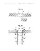 STRUCTURE FOR ATTACHING COMPONENT TO PLATE-SHAPED MEMBER diagram and image