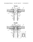 STRUCTURE FOR ATTACHING COMPONENT TO PLATE-SHAPED MEMBER diagram and image