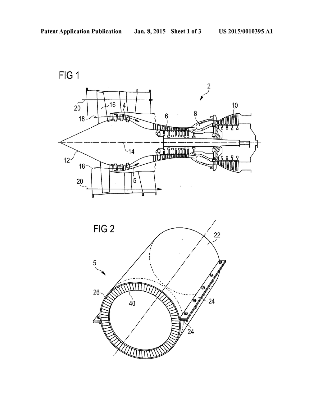 Stator Blade Sector for an Axial Turbomachine with a Dual Means of Fixing - diagram, schematic, and image 02