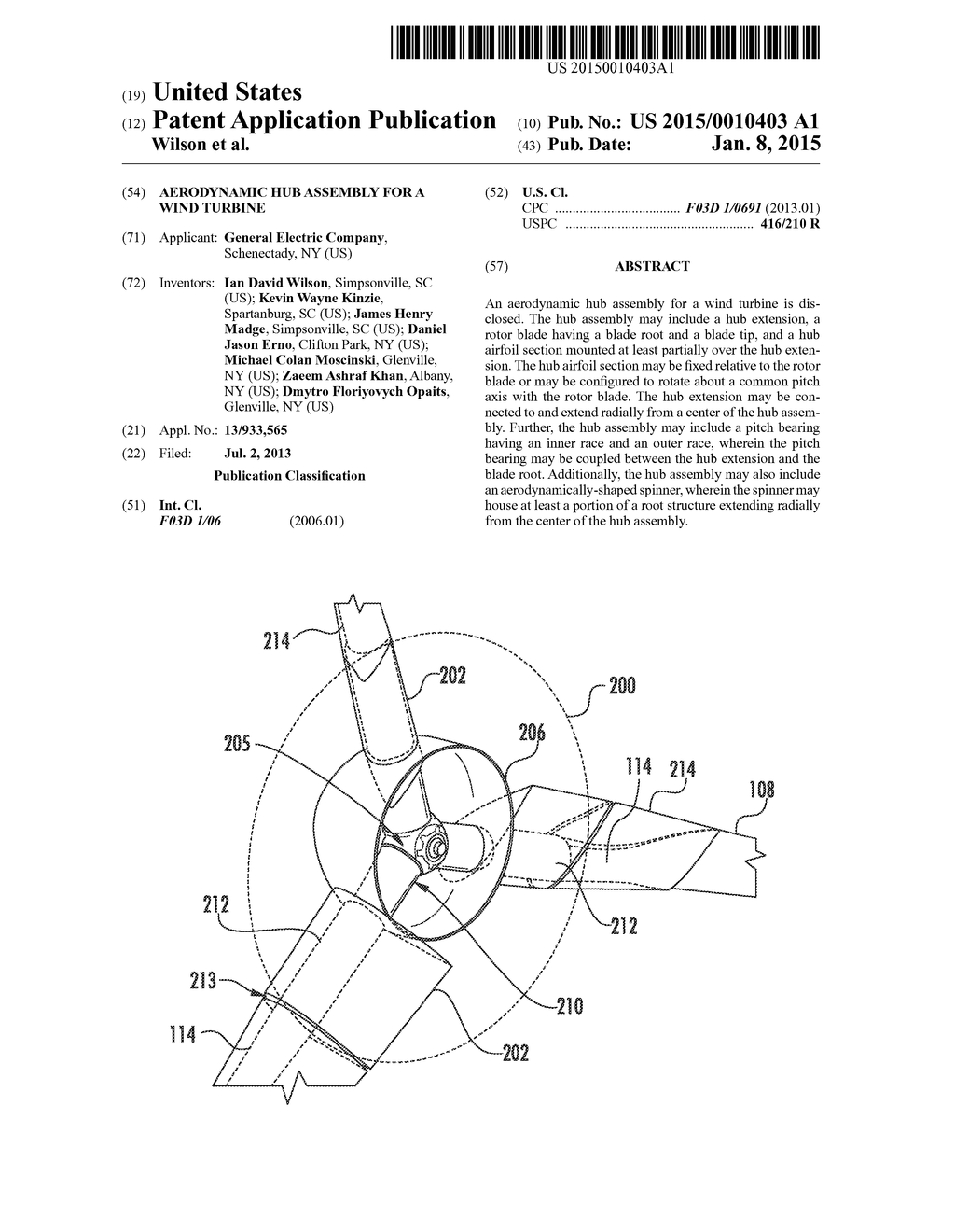 AERODYNAMIC HUB ASSEMBLY FOR A WIND TURBINE - diagram, schematic, and image 01