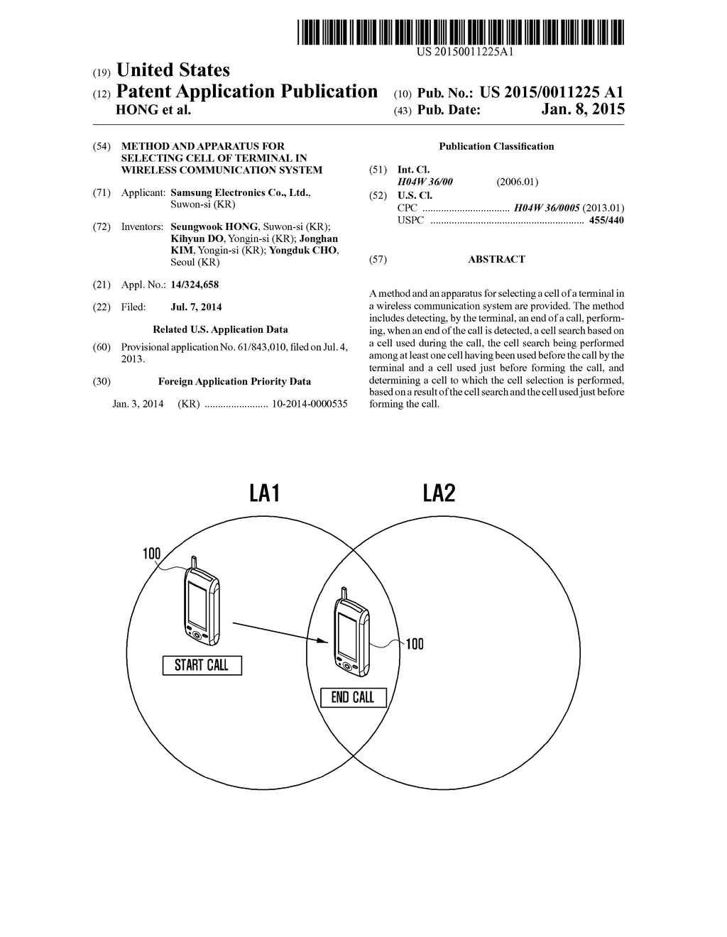 METHOD AND APPARATUS FOR SELECTING CELL OF TERMINAL IN WIRELESS     COMMUNICATION SYSTEM - diagram, schematic, and image 01