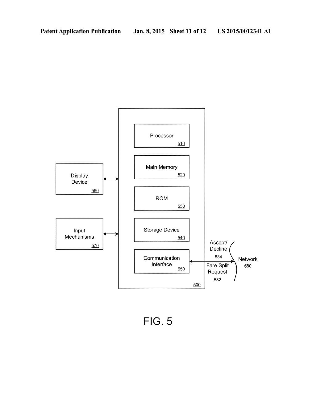 SYSTEM AND METHOD FOR SPLITTING A FEE FOR AN ON-DEMAND SERVICE - diagram, schematic, and image 12