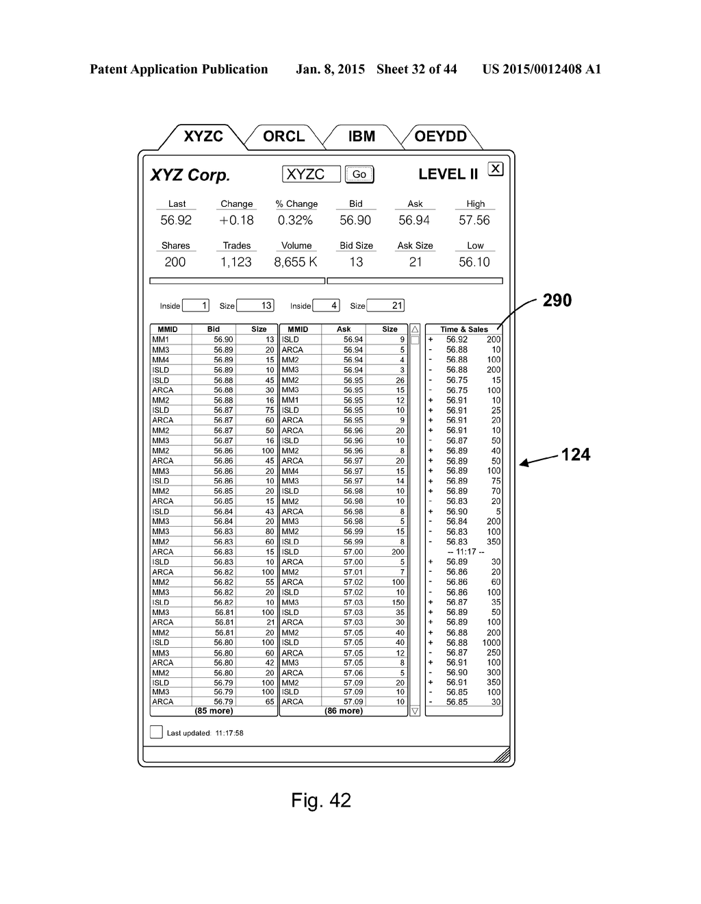 Interactive grid-based graphical trading system for real time security     trading - diagram, schematic, and image 33