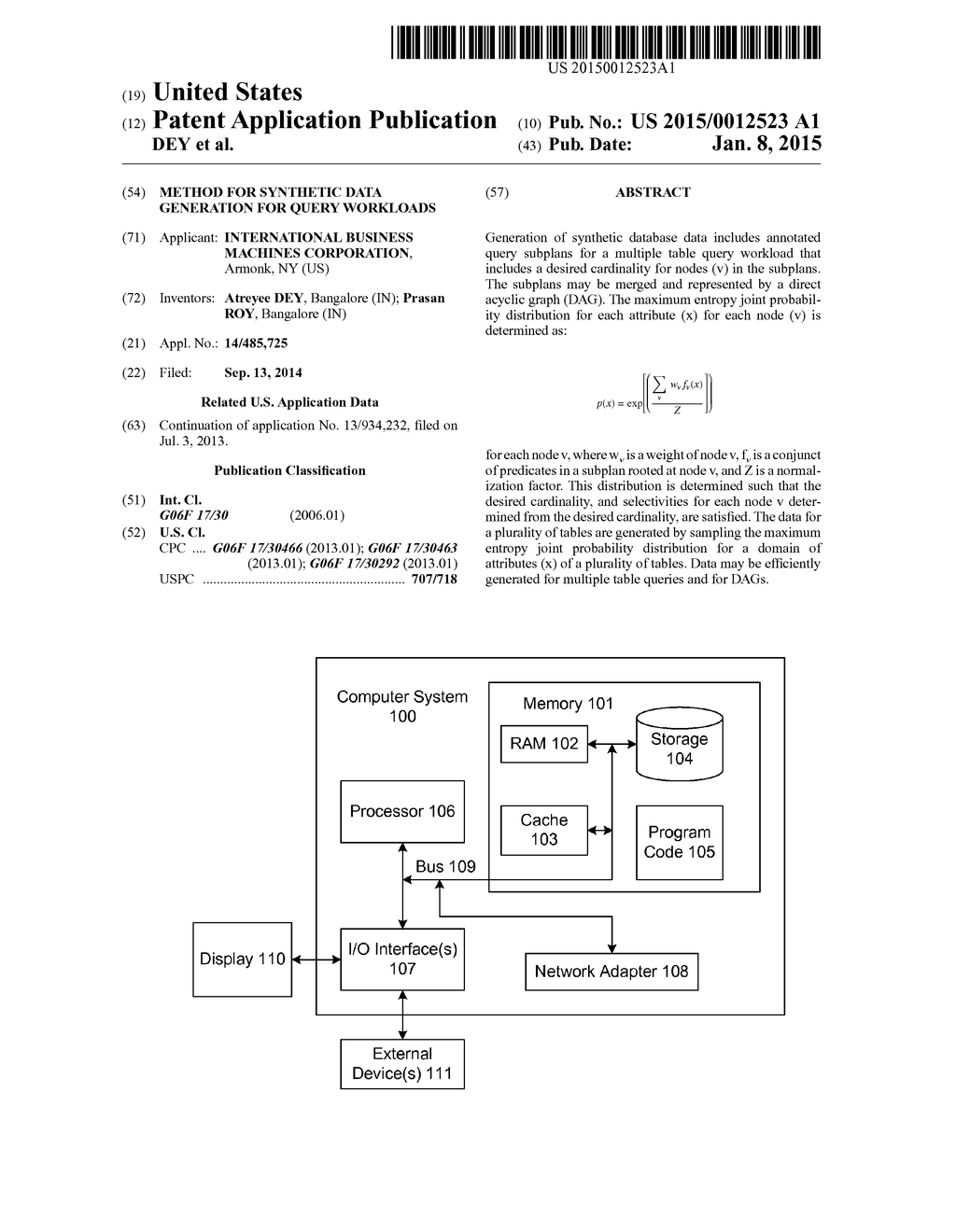 METHOD FOR SYNTHETIC DATA GENERATION FOR QUERY WORKLOADS - diagram, schematic, and image 01