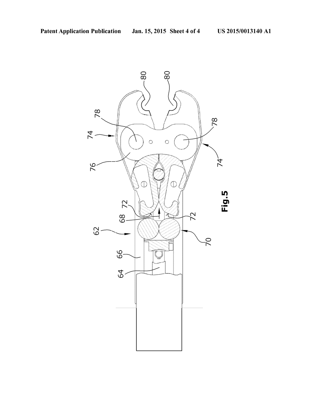 METHOD FOR PRODUCING A PIPE CONNECTION BY MEANS OF PRESS FITTING, AND     PRESSING TOOL - diagram, schematic, and image 05