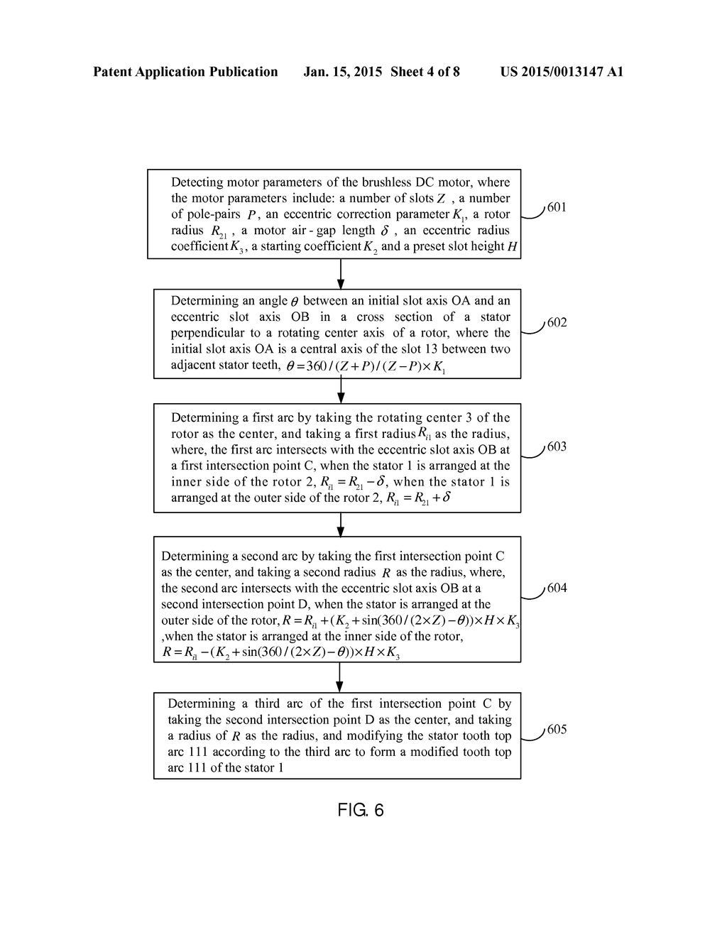 METHOD FOR MODIFYING STATOR TOOTH TOP ARC OF BRUSHLESS DC MOTOR - diagram, schematic, and image 05