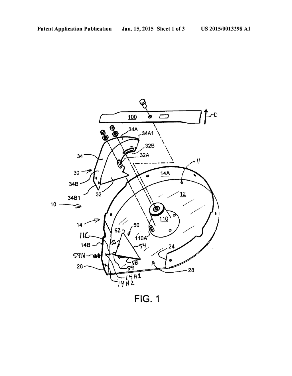 Mower Cutting Chamber With Adjustable Discharge Geometry - diagram, schematic, and image 02