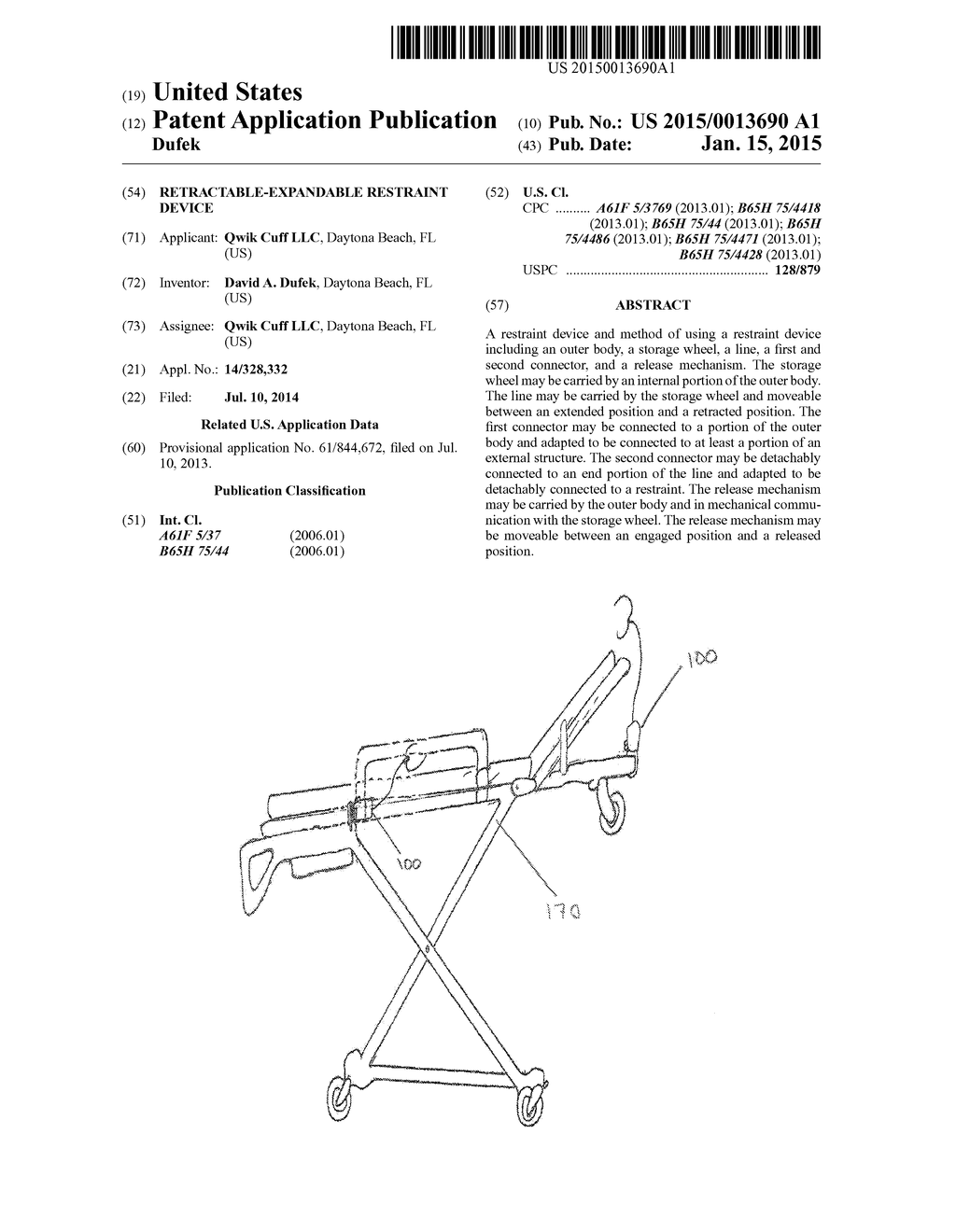 RETRACTABLE-EXPANDABLE RESTRAINT DEVICE - diagram, schematic, and image 01