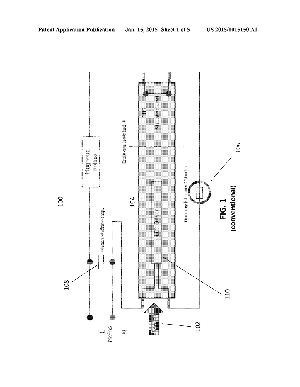 LIGHT EMITTING DIODE (LED) LAMP REPLACEMENT DRIVER FOR LINEAR FLUORESCENT     LAMPS - diagram, schematic, and image 02