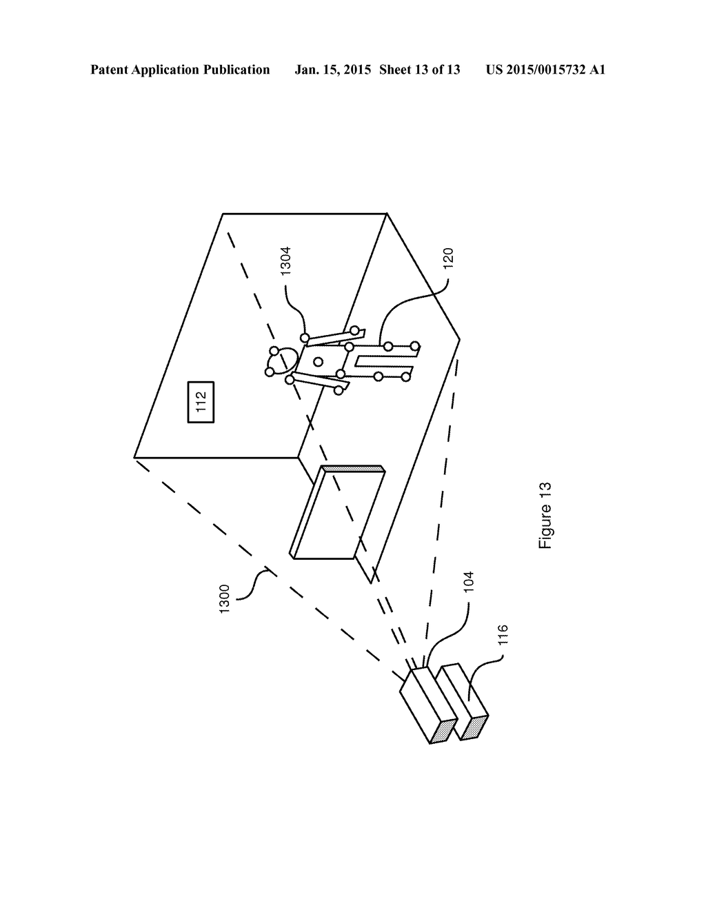 APPARATUS, SYSTEM AND METHOD FOR PROJECTING IMAGES ONTO PREDEFINED     PORTIONS OF OBJECTS - diagram, schematic, and image 14