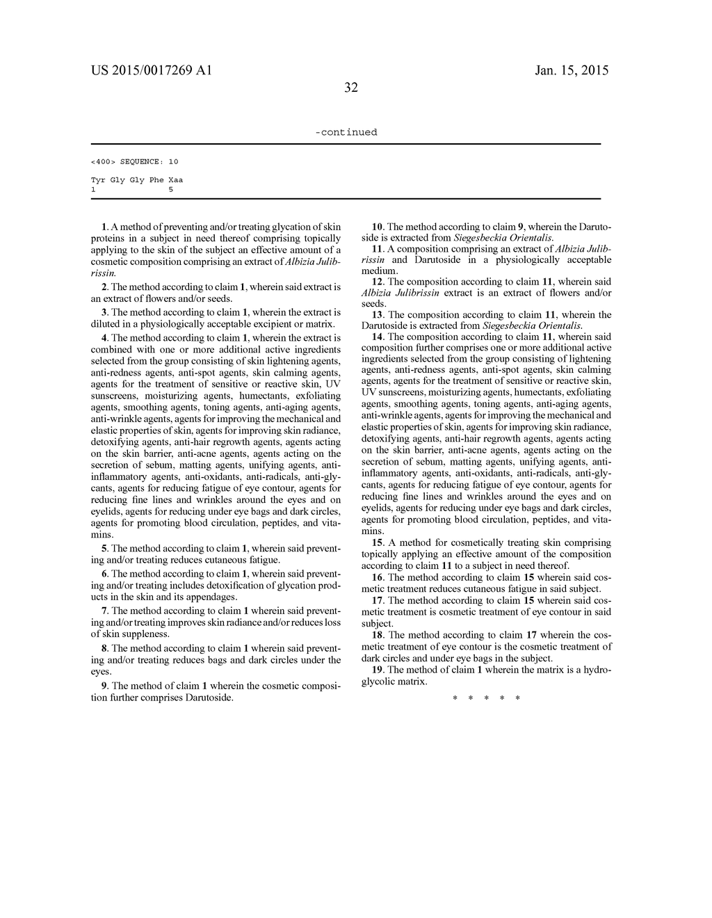 NEW COSMETIC USE OF AN ALBIZIA JULIBRISSIN EXTRACT AND CORRESPONDING     TOPICAL COMPOSITION - diagram, schematic, and image 33