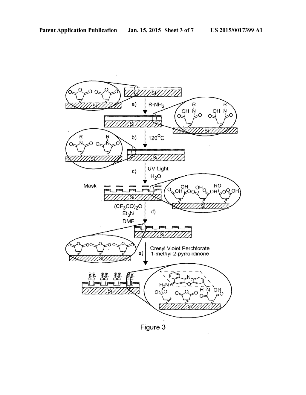 METHOD OF PRODUCING A FUNCTIONALIZED SURFACE AND SURFACES MADE THEREBY - diagram, schematic, and image 04