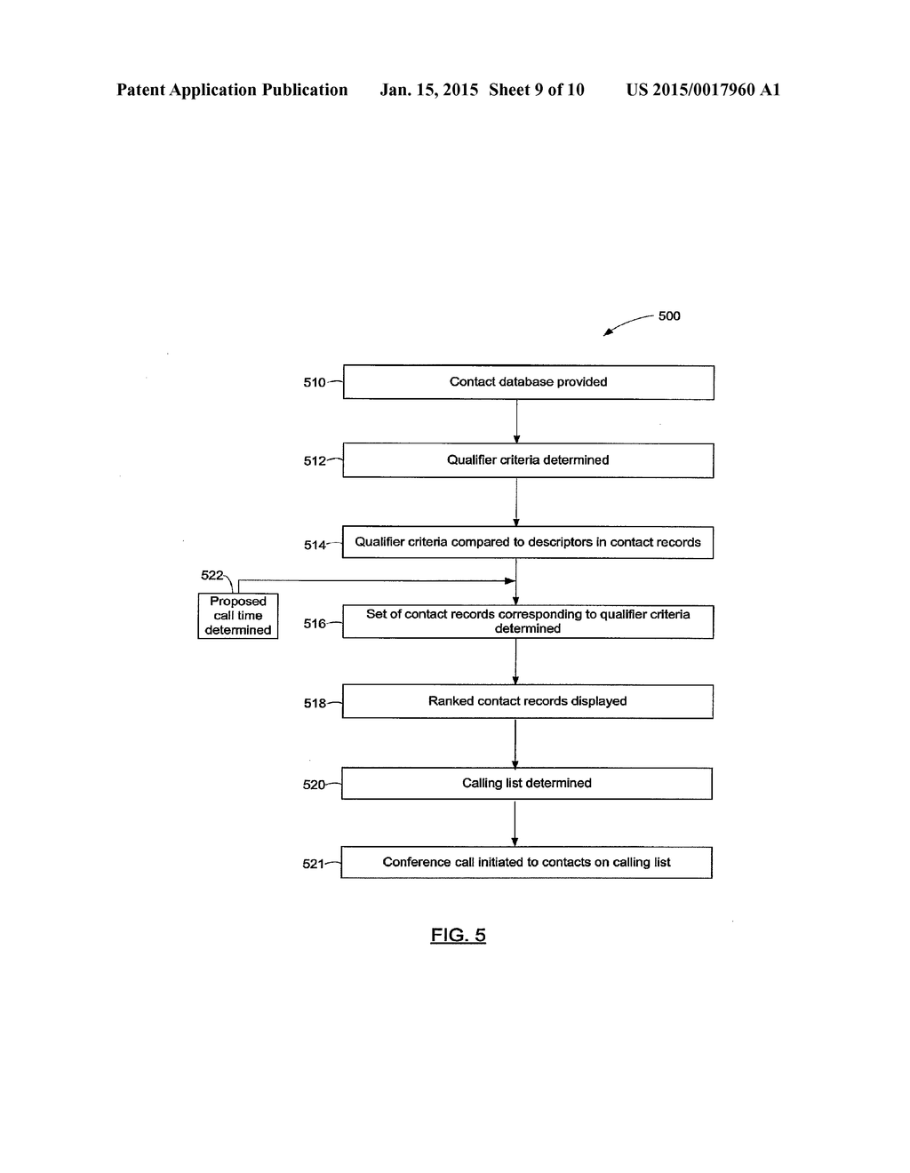 SYSTEMS AND METHODS FOR GENERATING A CALLING LIST FOR A CONFERENCE CALL - diagram, schematic, and image 10