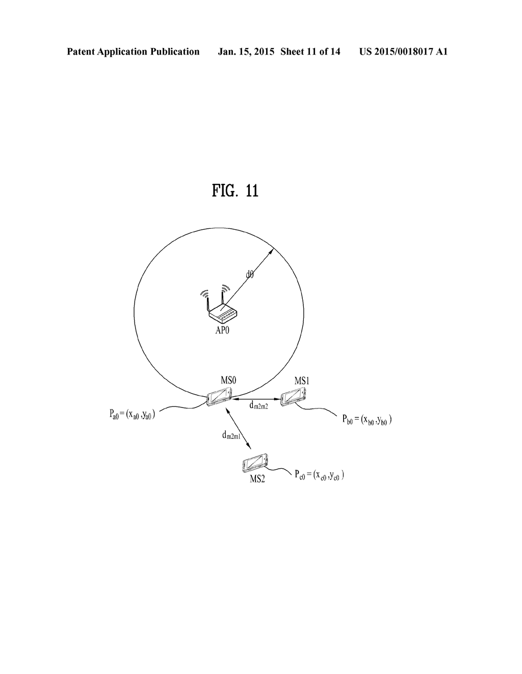 METHOD FOR ESTIMATING POSITIONS OF DEVICES IN WIRELESS ACCESS SYSTEMS     SUPPORTING COMMUNICATION BETWEEN DEVICES, AND APPARATUS FOR SUPPORTING     SAME - diagram, schematic, and image 12