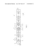 ARTICULATED CHAIN WITH LOW-FRICTION LINK PLATE BACK diagram and image