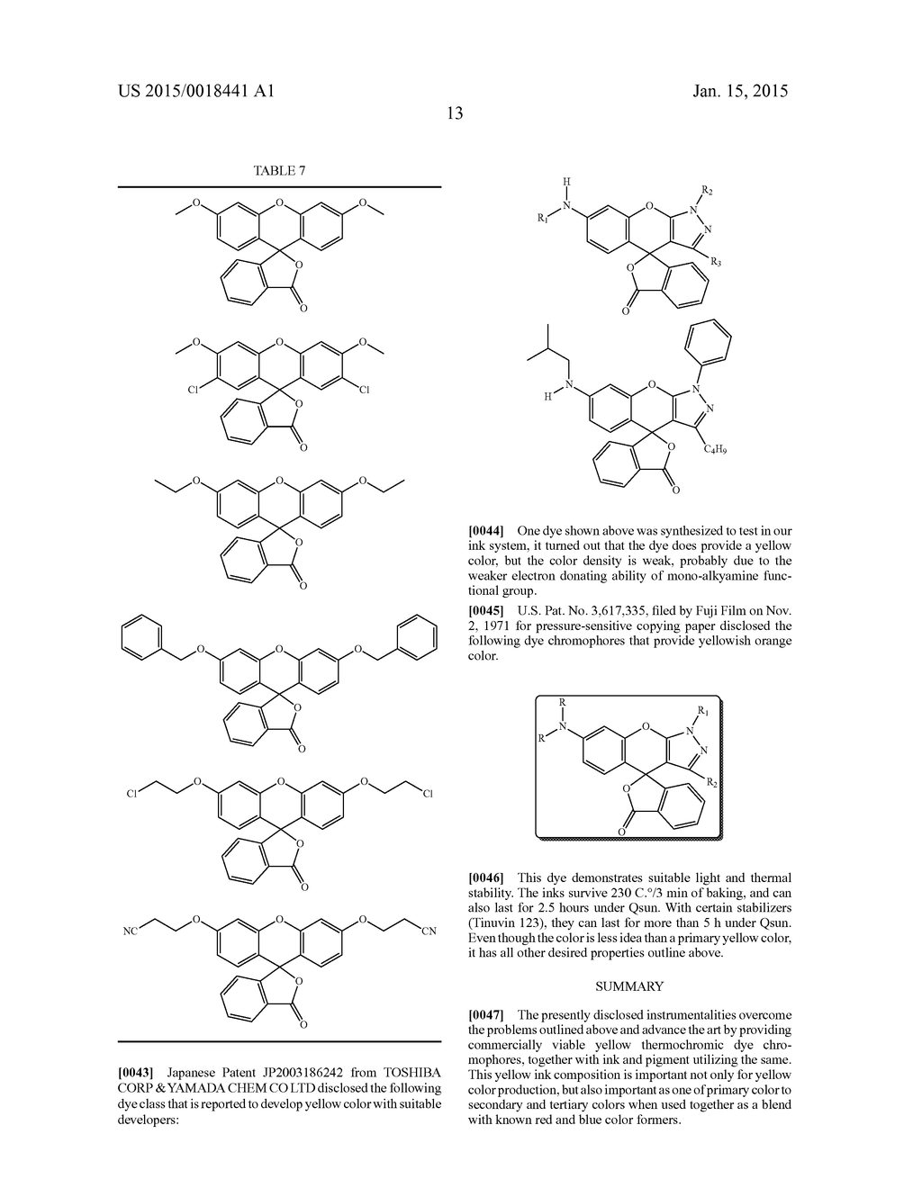 YELLOW THERMOCHROMIC DYES, INKS COMPOSITION AND LEVEL INDICATORS - diagram, schematic, and image 15