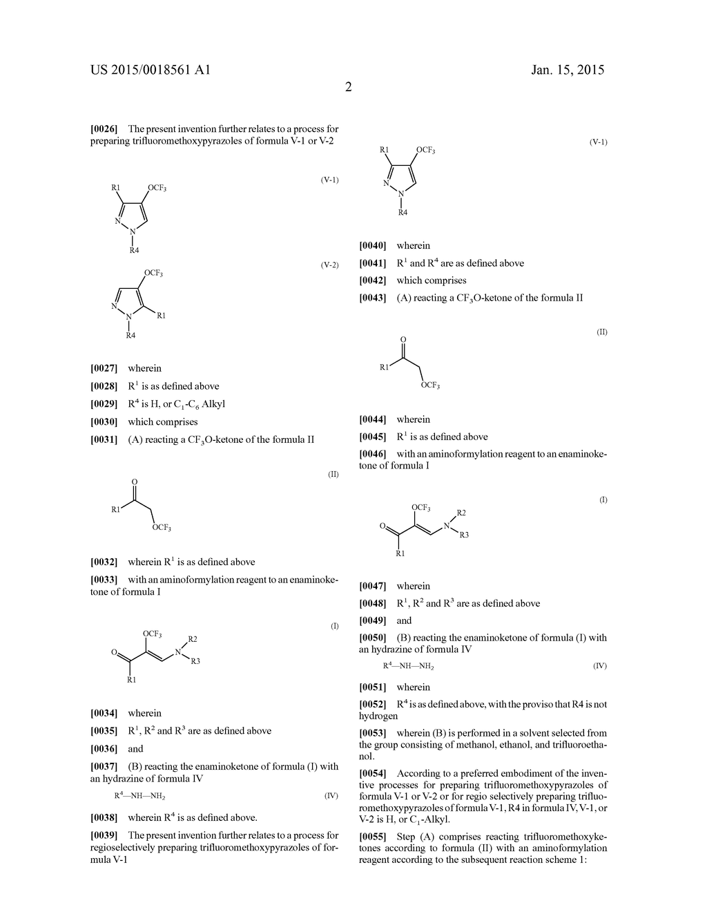 CF3O-CONTAINING ENAMINOKETONES AND THEIR UTILIZATION FOR THE PREPARATION     OF CF3O-CONTAINING PYRAZOLES - diagram, schematic, and image 03