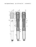 INJECTION DEVICE HAVING A DOSE INDICATING ELEMENT THAT CAN BE MOVED     RELATIVE TO A HOUSING diagram and image