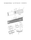 INJECTION DEVICE HAVING A DOSE INDICATING ELEMENT THAT CAN BE MOVED     RELATIVE TO A HOUSING diagram and image