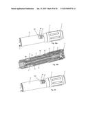 INJECTION DEVICE HAVING A DOSE INDICATING ELEMENT THAT CAN BE MOVED     RELATIVE TO A HOUSING diagram and image